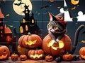 게임 직소 퍼즐: 할로윈 고양이  온라인