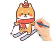 게임 색칠 공부 : 스키 강아지  온라인