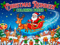게임 Christmas Reindeer Coloring Pages 온라인