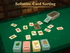 게임 Solitaire. Card Sorting 온라인