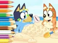 게임 Coloring Book: Bluey On The Beach 온라인