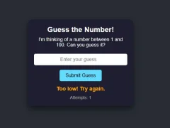 게임 Number Guessing 온라인