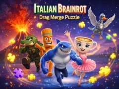 게임 Italian Brainrot Drag Merge Puzzle 온라인