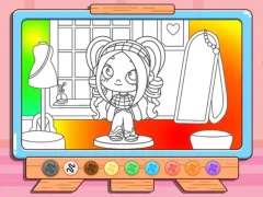 게임 Coloring Book: Avatar Girl Dress Up Shopping 온라인