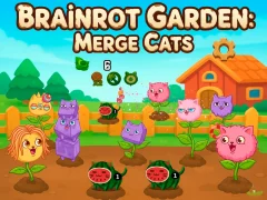 게임 Brainrot Garden. Merge Cats 온라인