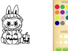 게임 Halloween Labubu Coloring & Drawing Game 온라인