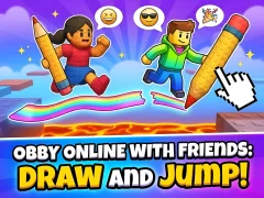 게임 Obby online with friends: Draw and Jump! 온라인