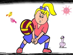 게임 Volleyball Fun Coloring 온라인