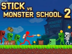 게임 Stick vs Monster School 2 온라인
