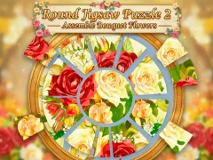 게임 Round jigsaw Puzzle 2 - Assemble Bouquet flowers 온라인