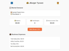 게임 Jburger Tycoon 온라인