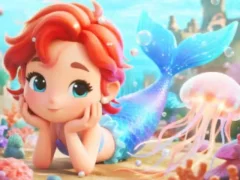 게임 Jigsaw Puzzle: Chibi Mermaid Marshmallow Jellyfish 온라인