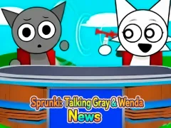 게임 Sprunki: Talking Gray & Wenda News 온라인