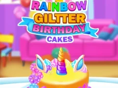 게임 Rainbow Glitter Birthday Cakes 온라인