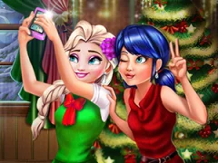 게임 Ladybug And Elsa Xmas Selfie 온라인