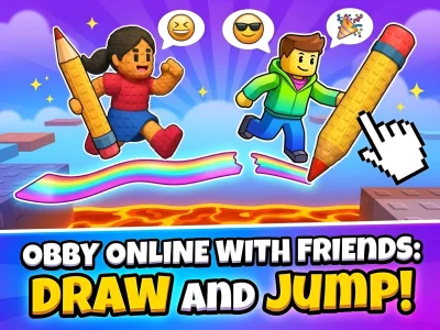 게임 Obby online with friends: Draw and Jump! 온라인