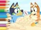 게임 Coloring Book: Bluey On The Beach 온라인