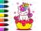 게임 Coloring Book: Unicorn Cupcake 온라인