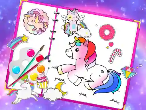 게임 Fabulous Cute Unicorn Coloring Book 온라인