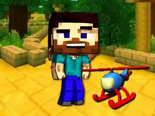 게임 Mineblock Helicopter Adventure 온라인
