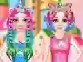 게임 Princesses Rainbow Unicorn Hair Salon 온라인
