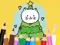 게임 Coloring Book: Cats And Christmas Tree 온라인