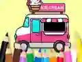 게임 Coloring Book: Ice Cream Car 온라인