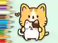 게임 Coloring Book: Hugging Cat 온라인