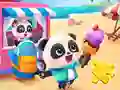 게임 Jigsaw Puzzle: Baby Panda Ice Cream Car 온라인