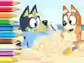 게임 Coloring Book: Bluey On The Beach 온라인