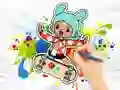 게임 Coloring Book: Toca Boca Skateboard 온라인