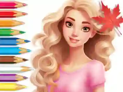 게임 Coloring Book: Barbie Autumn Tale 온라인