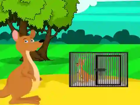 게임 Red Kangaroo Baby Rescue from Cage 온라인