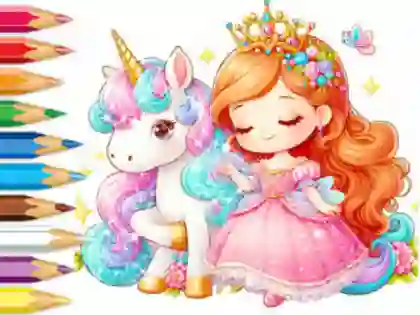 게임 Coloring Book: Unicorn Secret Whisper 온라인