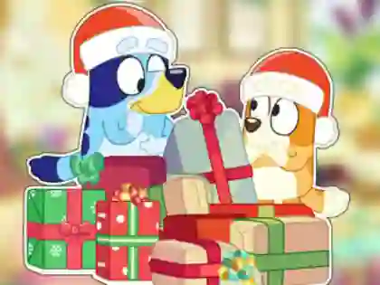 게임 Jigsaw Puzzle: Bluey Christmas Unboxing 온라인