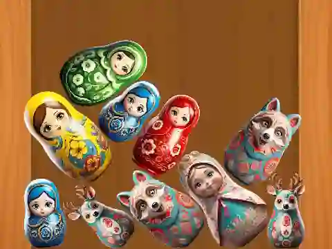 게임 Merge Matreshki 온라인