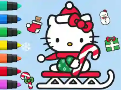 게임 Coloring Book: Hello Kitty Christmas 온라인