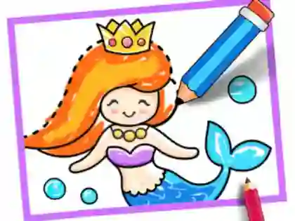 게임 Toddler Drawing: Mermaid 온라인