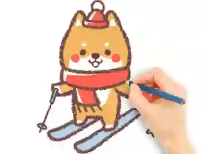 게임 Coloring Book: Skiing Puppy 온라인