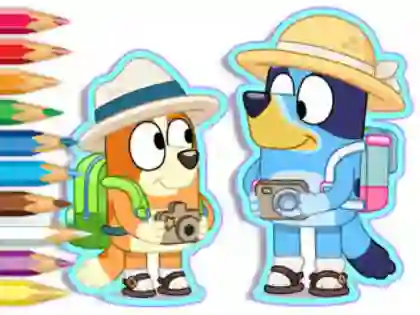 게임 Coloring Book: Bluey Camping 온라인