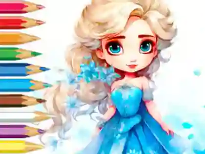 게임 Coloring Book: Frozen Princess 온라인