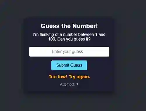 게임 Number Guessing 온라인
