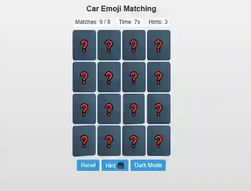 게임 Car Emoji Matching 온라인