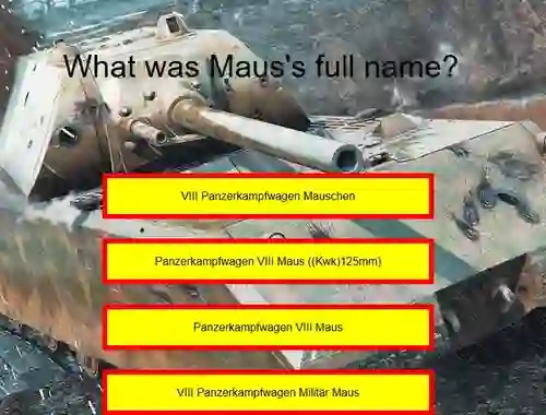 게임 Tank Quiz: Maus 온라인