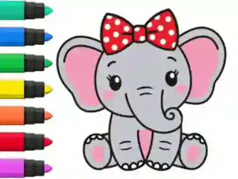게임 Coloring Book: Elephant 온라인