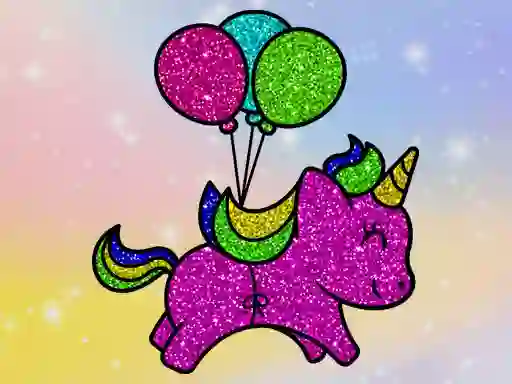 게임 Coloring Book Glittered Unicorns 온라인