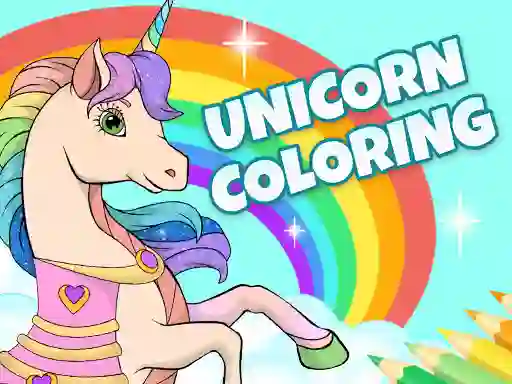 게임 Unicorn Dress Up Coloring Book 온라인