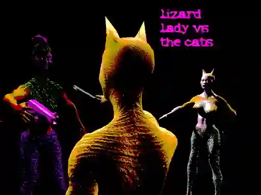 게임 Lizard Lady Vs The Cats 온라인