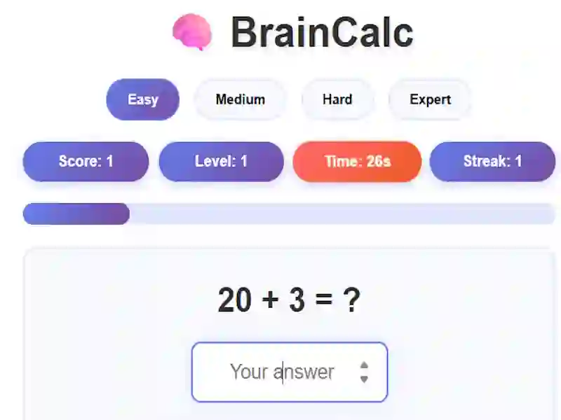 게임 BrainCalc 온라인
