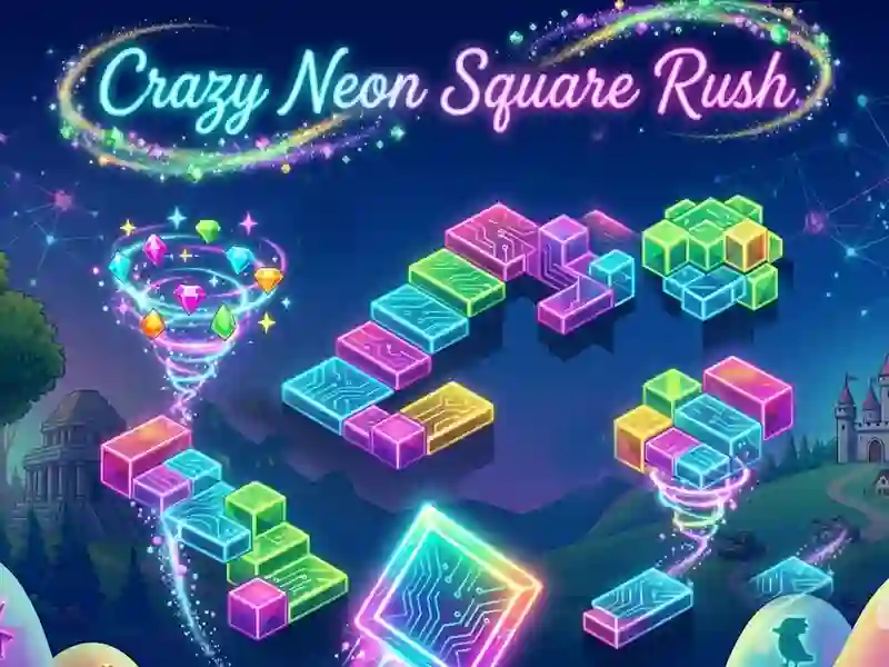 게임 Crazy Neon Square Rush 온라인